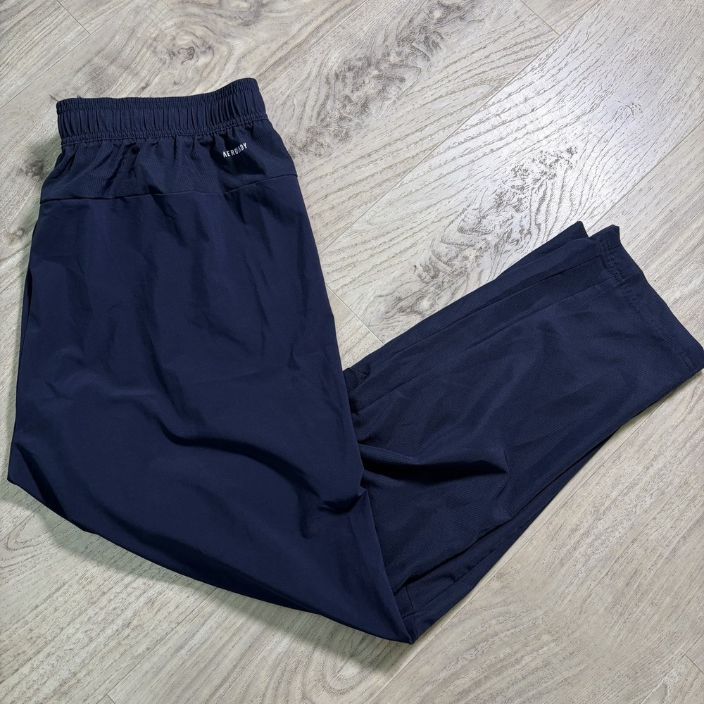 Adidas Pants Mens X-Large Navy Blue AEROREADY Athletic Track Lightweight Wicking